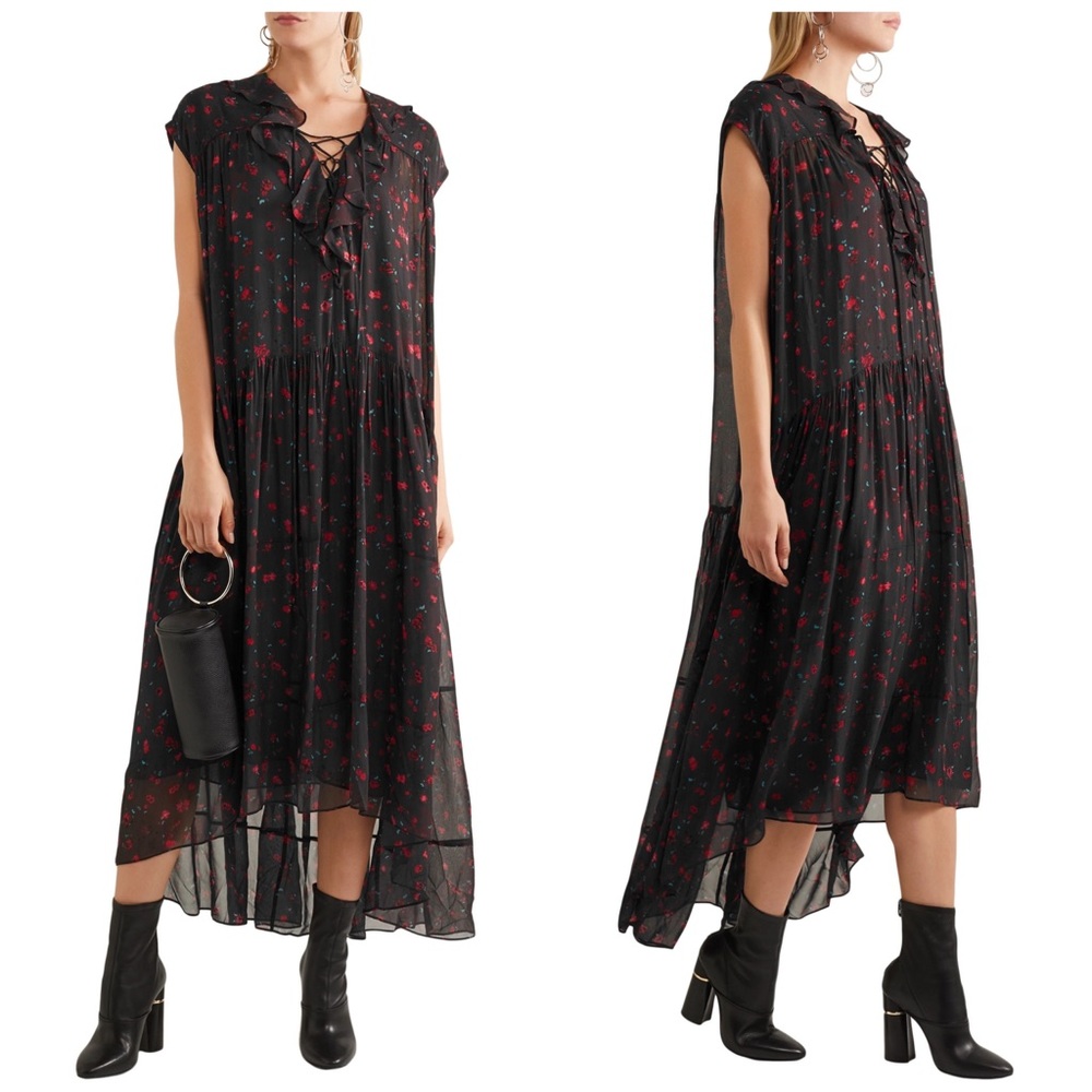 IRO Janie Floral Printed Georgette Dress